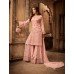 BLUSH PINK INDIAN PAKISTANI PARTY WEDDING SHARARA SUIT